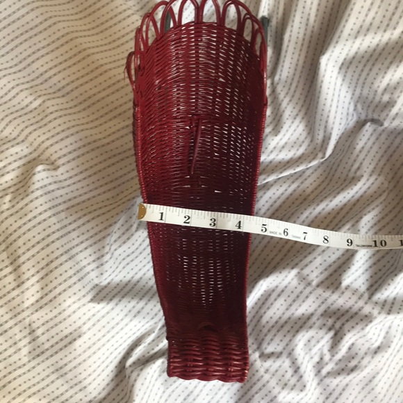 Red Wicker Holiday Sleigh - Picture 9 of 10